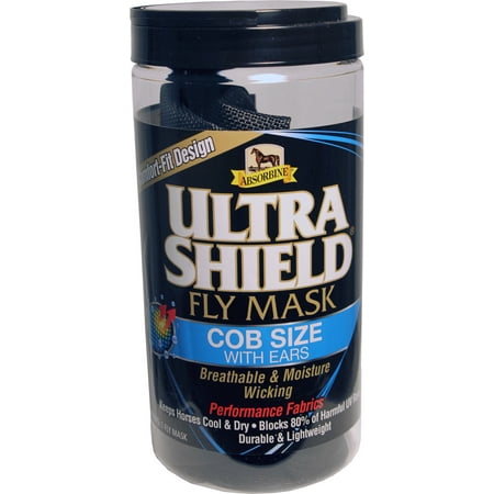 Ultra Shield Ultrashield Fly Mask With Ears Cob Horse Equine Uv Ultra Shield Ultrashield Fly Mask With Ears Cob Horse Equine Uv Protection