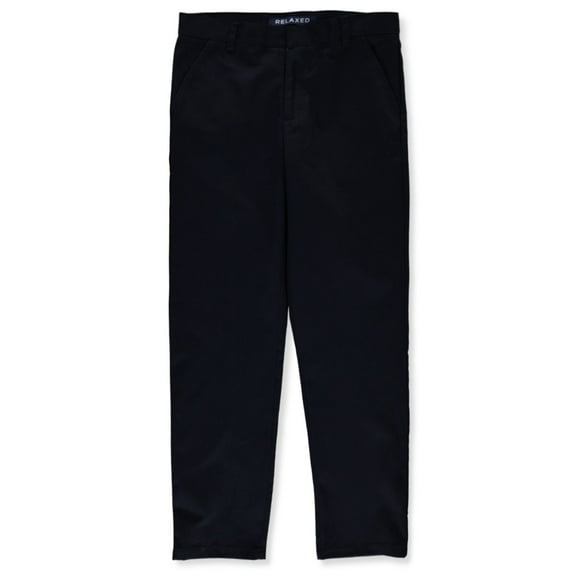 French Toast Men's Flat Front Relaxed Pants Color: navy Size: 32w x 32l