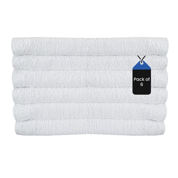 SupremePlus Ultra Soft Quick Dry 22 x 44 inches Cotton Blend Bath Towels, White 6 Count