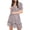 Pale Blush, variant on Women's Leopard Print Tie Front Short Sleeve Mini Dress 100% Polyester Lightweight Fabric for Everyday Wear Comfort