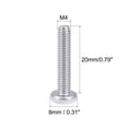 thumbnail image 3 of Unique Bargains M4x20mm Machine Screws Pan Phillips Cross Head Screw Fasteners Bolts 20Pcs, 3 of 3