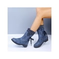 thumbnail image 5 of Audeban Womens Zipper Winter Warm Mid Calf Boots Casual Ladies Low Flat Heel Shoes Size, 5 of 8