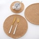 thumbnail image 3 of Manteles individuales tejidos, manteles individuales trenzados redondos de 14 pulgadas para mesa de comedor Genérico Estera, 3 of 8