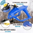 thumbnail image 3 of ArcticThrill Snow Sled for Kids - Frostracer Sledge - Single Rider Racer Toboggan with Pull Rope and Steering Wheel; Outdoor Plastic Winter Sleigh for Toddlers & Kids, 3 of 9