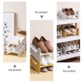 thumbnail image 2 of HOOWIFFY Shoes Storage Rack PP Material Space-saving Homeowners 1Pack 10.24x9.76x5.51in, 2 of 7