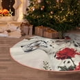 thumbnail image 5 of Balery Floral Leopard Butterflies Printed Christmas Tree Skirt , Merry Christmas Party Christmas Tree Decoration,Adjustable Tree Skirt-48", 5 of 6