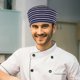 thumbnail image 5 of Blue White Stripe Chef Hat Breathable Unisex Kitchen Cap for Cooking Staff, 5 of 5