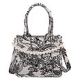 thumbnail image 1 of Bolso bandolera con estampado de lona vintage para mujer Bolsos con asa superior de perlas informales Likrtyny Para estrenar, 1 of 9