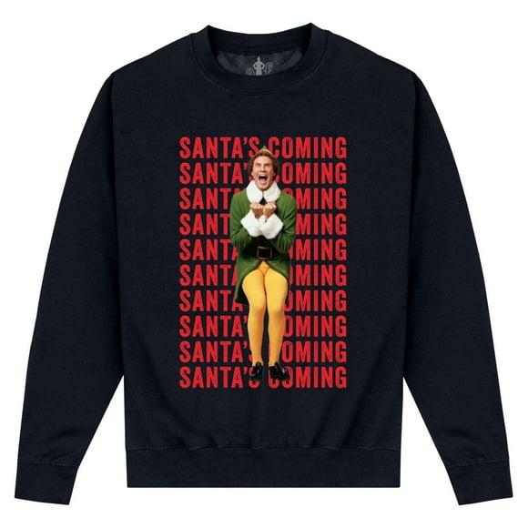 Elf  Adult Santas Coming Sweatshirt