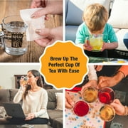 Tiesta Loose Leaf Tea Filters, Disposable Tea Infuser Bags, Natural Unbleached Paper Tea