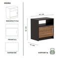 thumbnail image 3 of Set de 2 Burós Moru Aura Color Negro, Mesitas de Noche con Puerta |50x45x30cm|, 3 of 8