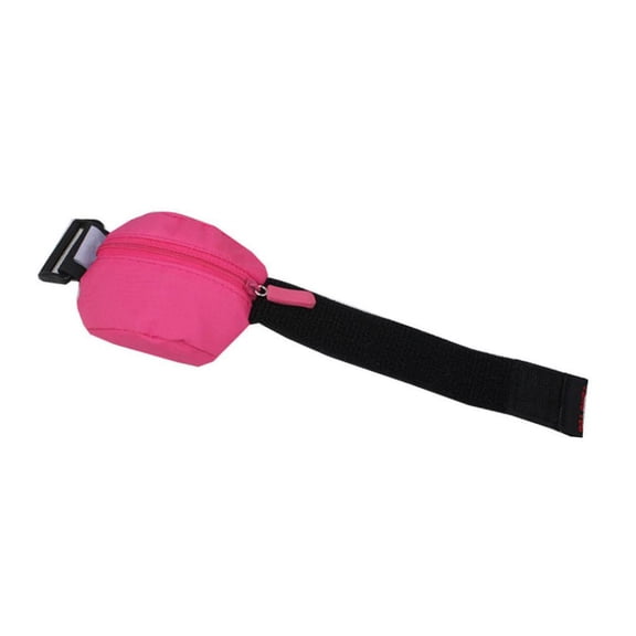 Bolsillo de monedero de muñeca deportiva bolsillo de dinero de pulsera ajustable con cremallera, de muñeca portátil para trotar ciclismo de Rosa rojo
