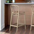 thumbnail image 2 of Compamia Victor Contemporary Resin Indoor Outdoor Counter Stool - Set of 1, Taupe, 2 of 8