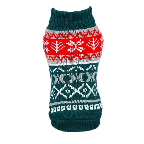 STGRGFHY Cozy Stretch Dog Turtleneck Sweater Dog Christmas Sweater Pullover, Soft Warm Knit Dogs Sweaters for Boy & Girl Pets,Cold Weather dog sweaters for small dogs,Green L
