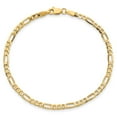 thumbnail image 3 of 10k Yellow Gold Bracelet Chain Styles Figaro 3 mm 7 in Flat, 3 of 3