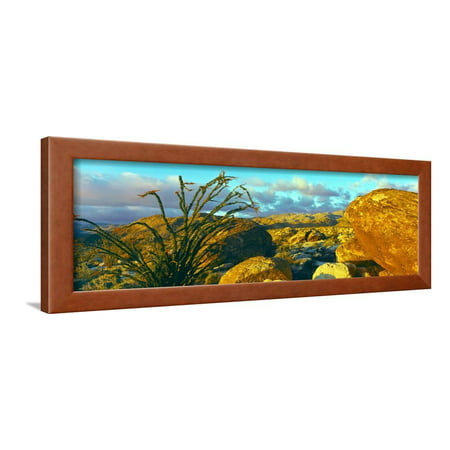 Sunrise Alpenglow Near Bow Willow Campground, Anza Borrego Desert State Park, California, USA Framed Print Wall Art By Panoramic