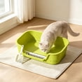 thumbnail image 4 of Semi Enclosed Cat Litter Box with High Sides, Low Entry Large Capacity Ventilate Odor Box for Indoor Cats, Senior Cats & Kittens, Easy Clean & Anti-Splashing Pet Potty 16.54''LX11.02''WX4.72''H, 4 of 7