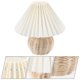 thumbnail image 4 of Table Lamp with Pleated Lampshade Small Night Light Bedside Desk Light Bedroom Table Light, 4 of 4