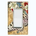thumbnail image 1 of Metal Light Switch Plate Cover Floral Nature Butterfly Newspaper Damask BUT038, 1 of 13