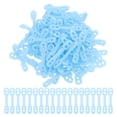 thumbnail image 1 of Colgador de ropa antideslizante con hebilla fija, gancho de tira de silicona para tendedero, ganchos conectores para ahorrar espacio en el armario, 100 Uds., 1 of 5