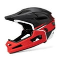 thumbnail image 3 of Casco de bicicleta de cara completa con forro desmontable resistente a impactos, casco de bicicleta de montaña y carretera, accesorios de ciclismo negro rojo, 3 of 8