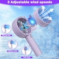 thumbnail image 7 of Decute Handheld Portable Fan with 3 Wind Speeds，USB-C rechargeable table fan for Travel Beach Makeup, 7 of 7