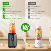 800W Smoothie Blender, 10PCS Personal Blender, Portable Blender Mixer with 6-Leaf Blade, 2 BPA-Free 20 Oz To-Go Cups, Juice Blender Set for Shakes, Smoothie, Frozen Drink, Sauces,Spices
