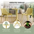 thumbnail image 4 of WestinTrends Playa 23.5" Outdoor Polypropylene Resin Round Patio Bistro Dining Table for 2, Yellow, 4 of 6