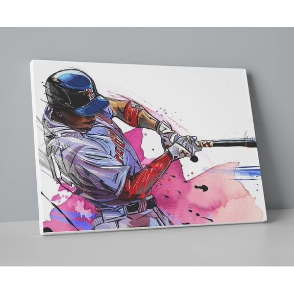 Mookie Betts Boston Poster or Wrapped Canvas