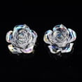 thumbnail image 4 of 50 pc Transparent Resin Cabochons AB Color Plated Rose Flower Mixed Color 15x14x6mm, 4 of 8