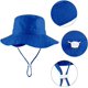 thumbnail image 2 of Sombrero ajustable para el sol para bebé, sombrero de verano para niños, ala ancha para piscina/playa/natación/al aire libre Rojo Verde, 2 of 5