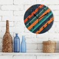 thumbnail image 3 of Yayeee 10" Wall Clock Battery Operated Quartz Round Silent Non-Ticking Home Decor, Retro Stripes, 3 of 6