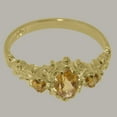 thumbnail image 6 of LBG British Made 9k Yellow Gold ring with Natural Citrine Womens Engagement Ring - 33 size options - Size 11, 6 of 9