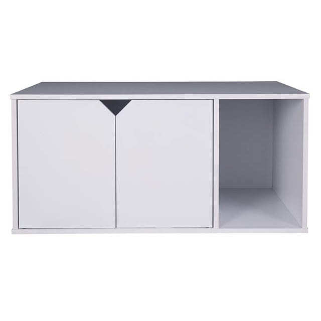 Progressive Furniture I601-40 Finn Cat Litter Box Enclosure, White