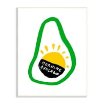 Stupell Industries Morning Avocado with Sunrise Modern Shape Abstraction Food & Beverage Painting Unframed Art Print Wall Art, 10 x 15