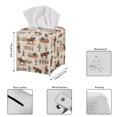 thumbnail image 3 of POLERO Cute Tissue Box Cover Square Waterproof Leather Car Tissue Holder Tissues Boxes Organizer for Bathroom Vanity, Night Stands, Office, Home, Kitchen (Western Cowboy), 3 of 7