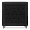 thumbnail image 5 of FOA Vriam 3-Piece Black Fabric Storage Bedroom Set - King + 2 Nightstands, 5 of 11