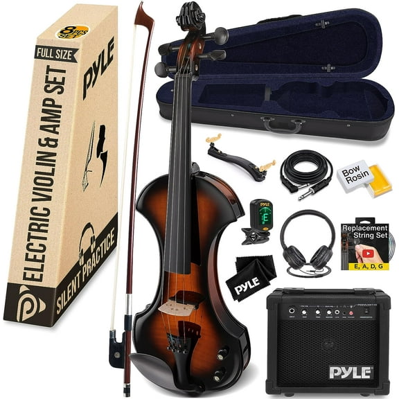 Pyle Full Size Electric Violin and Amplifier Kit