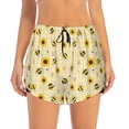thumbnail image 2 of Pofeuu Sunflowers Bee Print Women's Athletic Shorts Running Workout Shorts Tummy Control Quick Dry Gym Shorts with Pockets Double layer sports shorts-XX-Large, 2 of 7