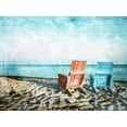 thumbnail image 2 of Villa, Mlli 14x12 Gold Ornate Wood Framed with Double Matting Museum Art Print Titled - Relaxing At The Beach, 2 of 4
