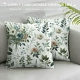 thumbnail image 3 of Creowell  Floral Throw Pillow Covers Farmhouse Decorative Pillow Covers Navy Watercolor Flowers Pillowcase Boho Roses Blue White Square Cushion Covers Sofa Bed Décor 18X18 inch, 3 of 5