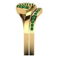 Clara Pucci 14K Yellow Gold Round Cut 0.025Ct Simulated Emerald