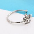 thumbnail image 4 of Clear crystal nose ring with small thin flower, sparkly crystal nose ring, 2pacs, 4 of 4