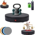 thumbnail image 1 of JAYEGT Motorized Rotating Display Stand ,330 Lbs Load ，360 Degree Electric Rotating Photography Turntable For Products Display，Video Show, Live Show，Remote Control+5 Colors Backgrounds (Black, 1 of 8