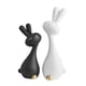 thumbnail image 3 of Juego de 2 estatuas de conejo, figuras de animales coleccionables modernas, adornos decorativos para entrada, sala de estar o ., 3 of 6
