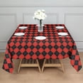 thumbnail image 3 of Red Black Checkerboard Checkered Pattern Square Tablecloth,Waterproof Square Table Cover,Wipeable Spillproof Washable Table Cover for Home Kitchen Party Decor 42"X42"(107x107cm), 3 of 6