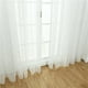 thumbnail image 2 of Cortinas transparentes con ojales para dormitorio de niña, diseño romántico de estrellas plateadas, finas y brillantes, para habitación infantil, tamaño 100 x 270 cm (blanco)., 2 of 7