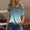 Green, variant on Womens Summer Tops Women Tops or Blouses Short Sleeve Off Shoulder Ombre Gradient Blouse Shirt