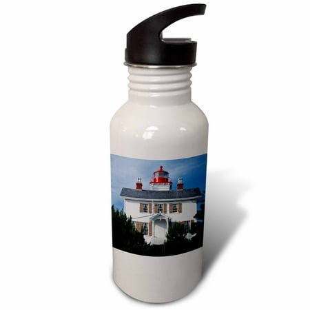 

3dRose Oregon Yaquina Bay lighthouse Cape Cod style - US38 JWI0133 - Jamie and Judy Wild Sports Water Bottle 21oz