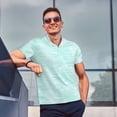 thumbnail image 3 of Wukai Blue Bright Men’s Polo Shirts,Quick-Dry Athletic Shirt,Classic Fit Shirts-XX-Large, 3 of 8